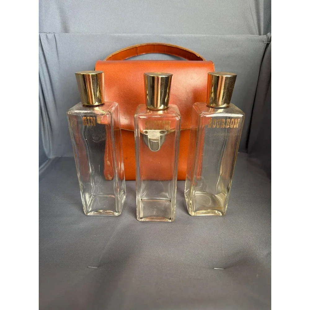 Vintage 1960's Mid Century Modern Travel Bar Kit